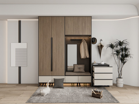 Entryway hallway entrance hall corridor furniture 14 3D Model