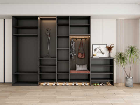 Entryway hallway entrance hall corridor furniture 15 3D Model