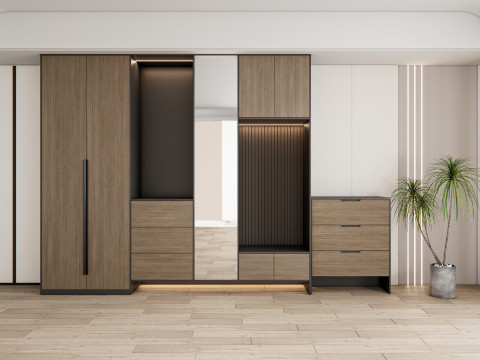Entryway hallway entrance hall corridor furniture 15 3D Model