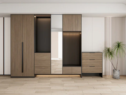 Entryway hallway entrance hall corridor furniture 15 3D Model