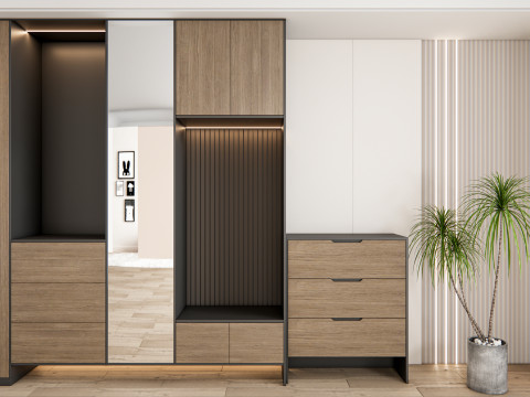 Entryway hallway entrance hall corridor furniture 15 3D Model