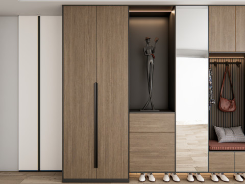 Entryway hallway entrance hall corridor furniture 15 3D Model