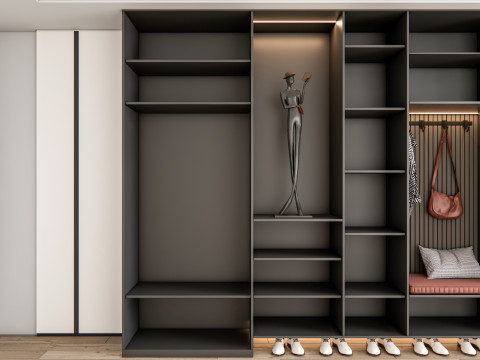 Entryway hallway entrance hall corridor furniture 15 3D Model