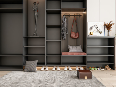 Entryway hallway entrance hall corridor furniture 15 3D Model