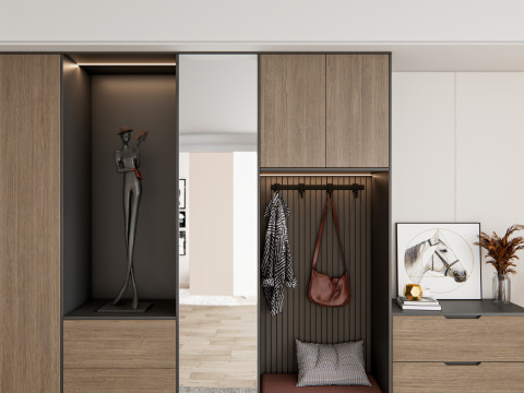 Entryway hallway entrance hall corridor furniture 15 3D Model