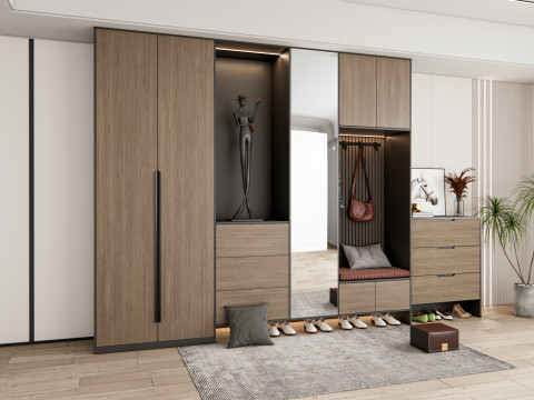 Entryway hallway entrance hall corridor furniture 15 3D Model