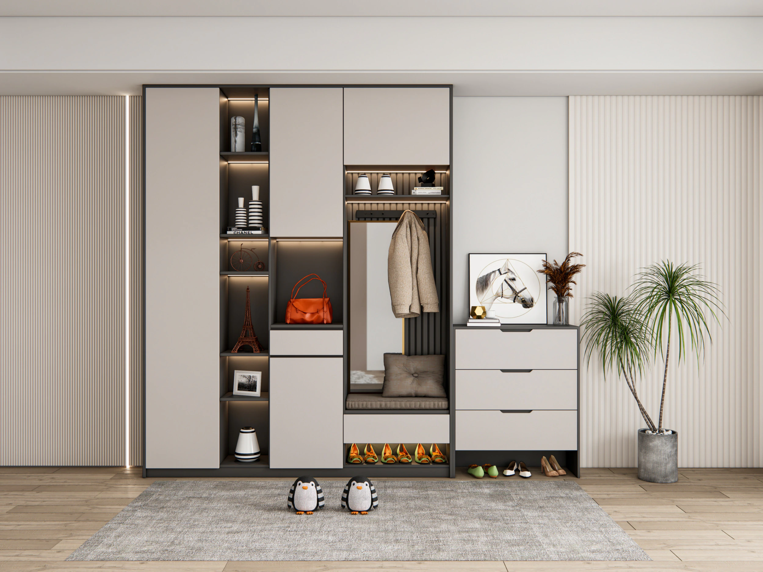 Ingresso corridoio ingresso corridoio mobili 16 Modello 3D .c4d .max .obj .3ds .fbx .stl .blend 