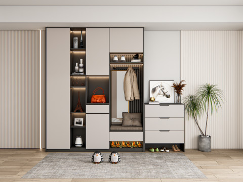 Entryway hallway entrance hall corridor furniture 16 3D मॉडल