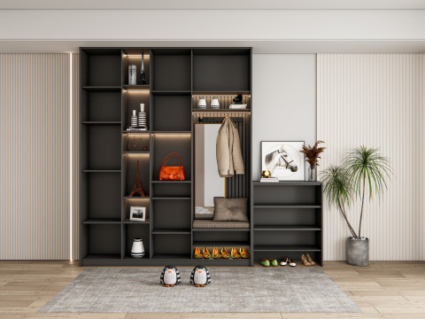 Entryway hallway entrance hall corridor furniture 16 3D मॉडल