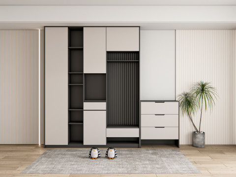Entryway hallway entrance hall corridor furniture 16 3D मॉडल