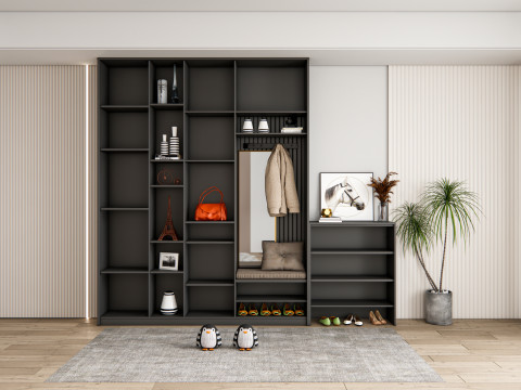 Entryway hallway entrance hall corridor furniture 16 3D मॉडल