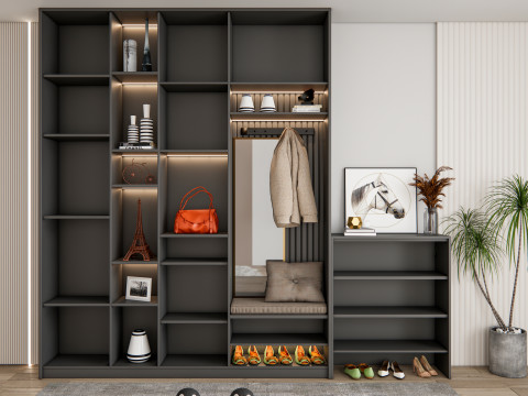 Entryway hallway entrance hall corridor furniture 16 3D मॉडल