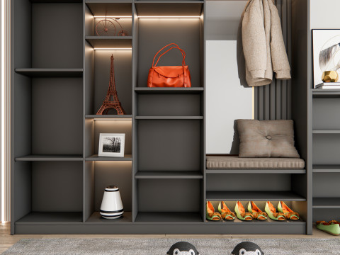 Entryway hallway entrance hall corridor furniture 16 3D मॉडल