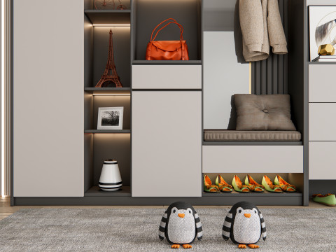 Entryway hallway entrance hall corridor furniture 16 3D मॉडल