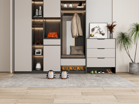 Entryway hallway entrance hall corridor furniture 16 3D मॉडल