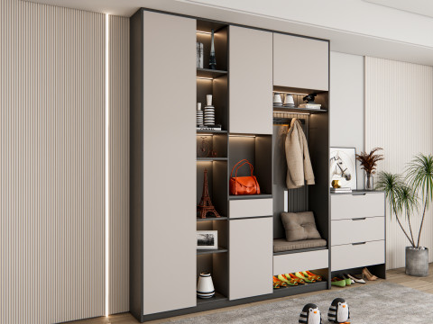 Entryway hallway entrance hall corridor furniture 16 3D मॉडल