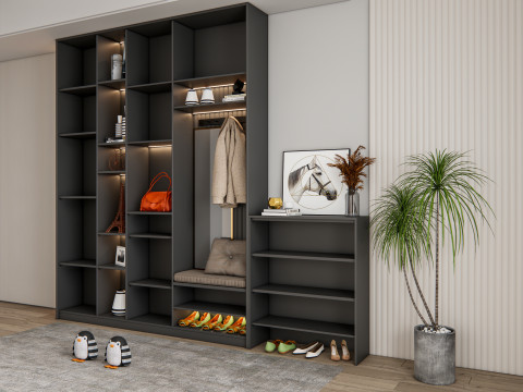 Entryway hallway entrance hall corridor furniture 16 3D मॉडल
