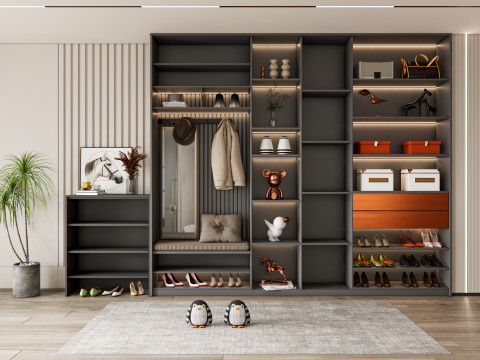 Entryway hallway entrance hall corridor furniture 17 Model 3D