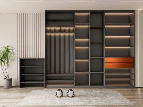 Entryway hallway entrance hall corridor furniture 17 Model 3D