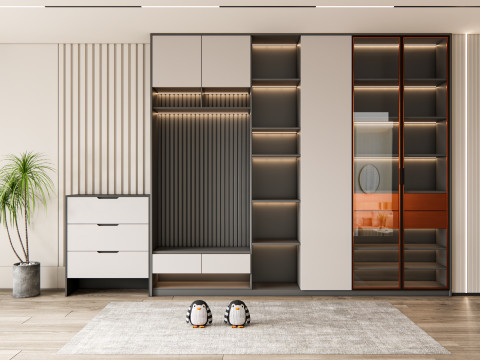 Entryway hallway entrance hall corridor furniture 17 Model 3D