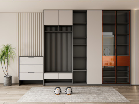 Entryway hallway entrance hall corridor furniture 17 Model 3D