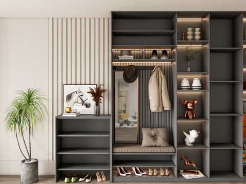 Entryway hallway entrance hall corridor furniture 17 Model 3D