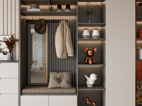 Entryway hallway entrance hall corridor furniture 17 Model 3D