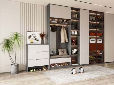 Entryway hallway entrance hall corridor furniture 17 Model 3D
