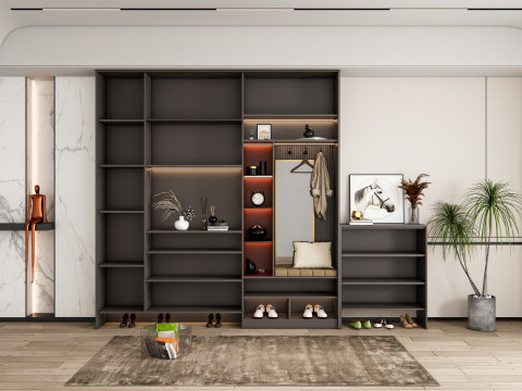 Entryway hallway entrance hall corridor furniture 18 3D 模型