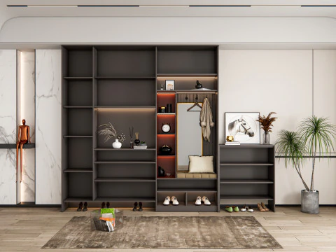 Entryway hallway entrance hall corridor furniture 18 3D Model
