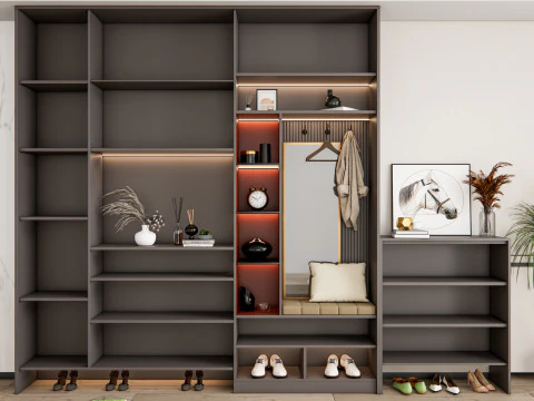 Entryway hallway entrance hall corridor furniture 18 3D Model