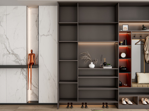 Entryway hallway entrance hall corridor furniture 18 3D 模型