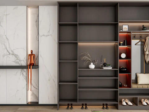 Entryway hallway entrance hall corridor furniture 18 3D Model