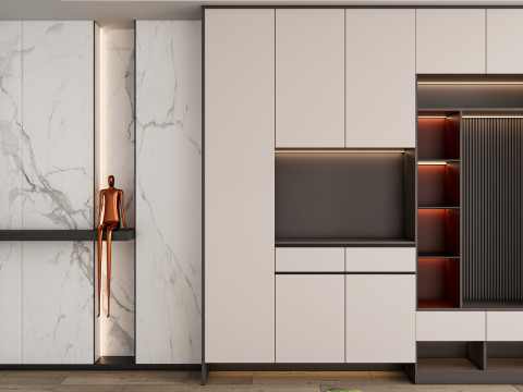 Entryway hallway entrance hall corridor furniture 18 3D 模型