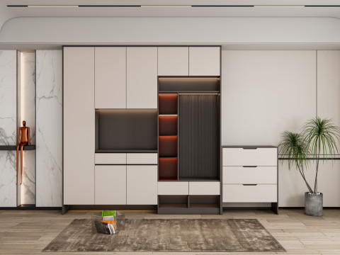 Entryway hallway entrance hall corridor furniture 18 3D 模型