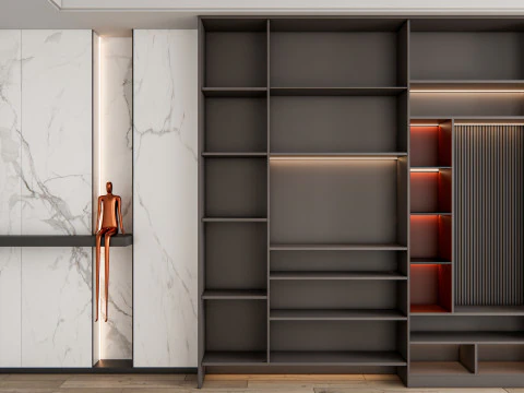 Entryway hallway entrance hall corridor furniture 18 3D Model