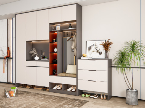 Entryway hallway entrance hall corridor furniture 18 3D 模型