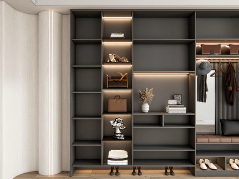 Entryway hallway entrance hall corridor furniture 19 3D Model