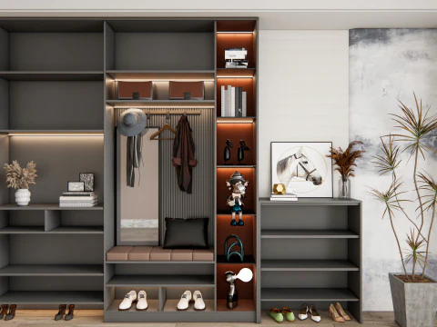 Entryway hallway entrance hall corridor furniture 19 3D Model