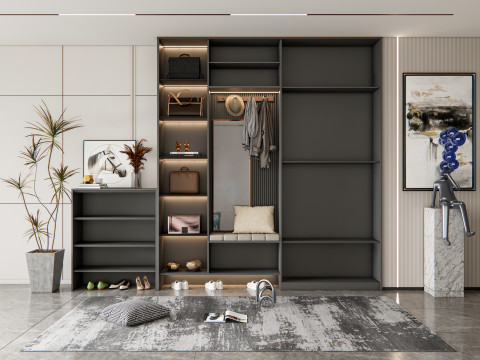 Entryway hallway entrance hall corridor furniture 20 3D Модель