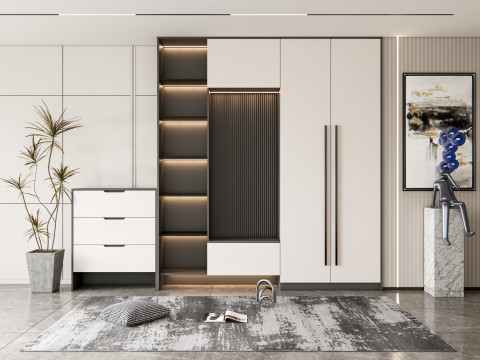 Entryway hallway entrance hall corridor furniture 20 3D Модель