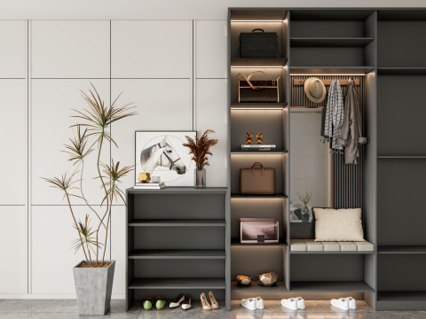 Entryway hallway entrance hall corridor furniture 20 3D Модель