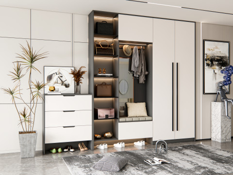 Entryway hallway entrance hall corridor furniture 20 3D Модель