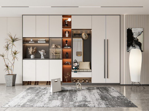 Entryway hallway entrance hall corridor furniture 21 3D Model