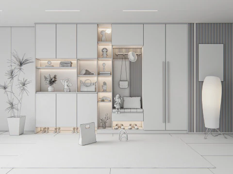 Przedpok&oacute;j przedpok&oacute;j przedpok&oacute;j meble do korytarza 21 Model 3D