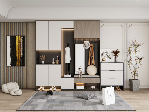 Entryway hallway entrance hall corridor furniture 22 3D Model