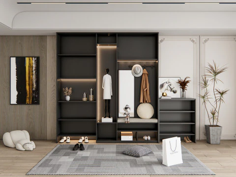 Entryway hallway entrance hall corridor furniture 22 3D Model
