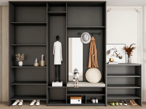 Entryway hallway entrance hall corridor furniture 22 3D Model