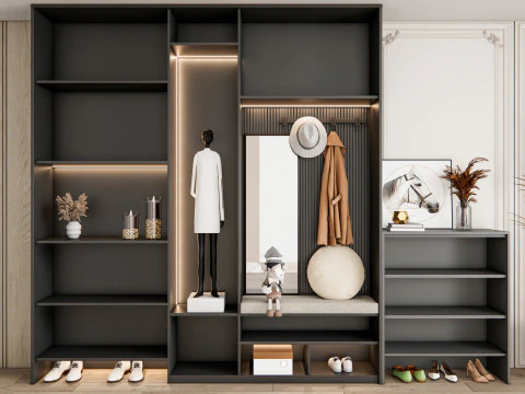 Entryway hallway entrance hall corridor furniture 22 3D Model