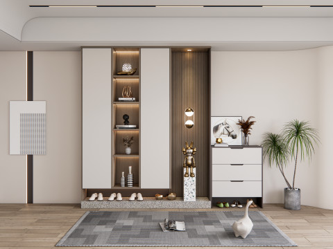 Entryway hallway entrance hall corridor furniture 23 3D Model